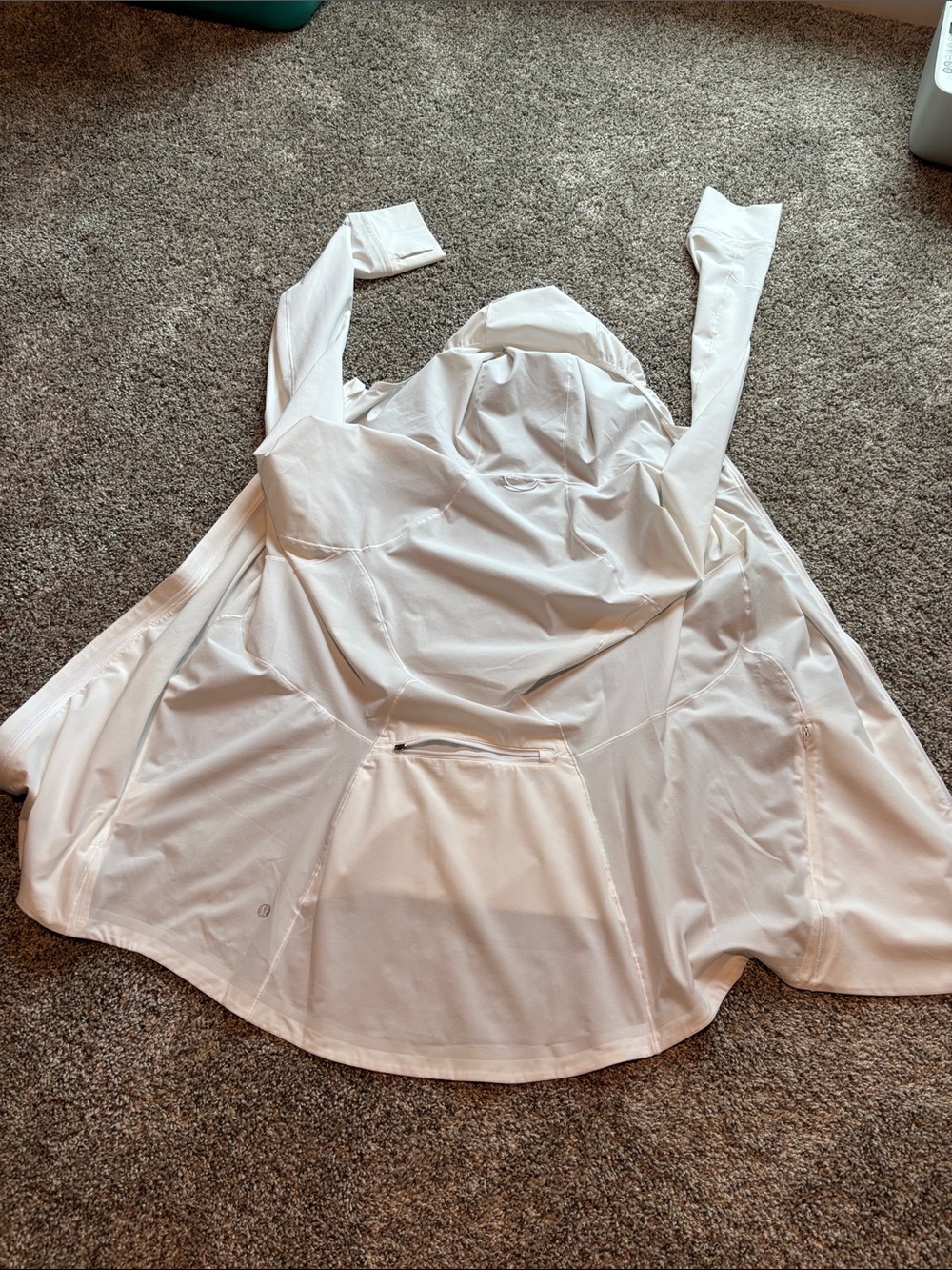 Lululemon  White Athletic Jacket - Structured Lightweight Top
